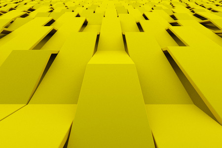 Abstract 3D rendering of matte plastic waves. Bended stripes background. Reflective surface pattern. 3D render illustrationの写真素材