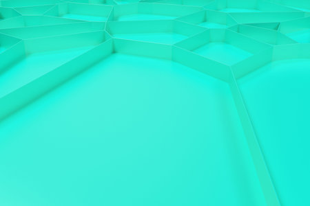 Abstract colored 3d voronoi grate on colored background. Speaker grille. Chaotic line structure. 3D...