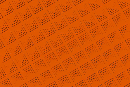 Futuristic technological background made from orange extruded rectangular shapes. Abstract...