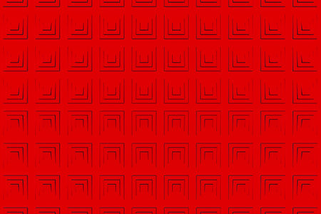 Futuristic technological background made from red extruded rectangular shapes. Abstract background. Pattern of rectangular lines. 3D rendering illustration.の写真素材