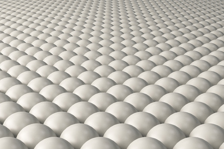 Pattern of white spheres. Shiny balls. Abstract background. 3D rendering illustrationの写真素材