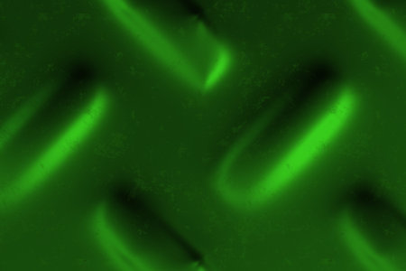 Green dirty checkered steel plate. Abstract background. 3D rendering illustrationの写真素材