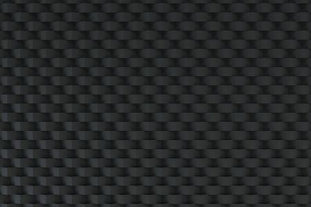 Pattern with black rectangular shapes. Wall of cubes. Abstract background. 3D rendering illustrationの写真素材