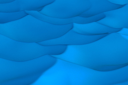 Blue abstract background. Randomly displaced 3d surface. Voronoi pattern. 3D rendering illustrationの写真素材