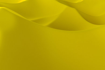 Yellow abstract background. Randomly displaced 3d surface. Voronoi pattern. 3D rendering...