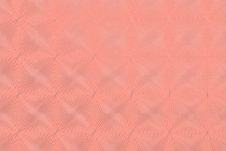 Lines of metal wires on red surface. Abstract geometrical pattern. 3D image. 3D rendering...