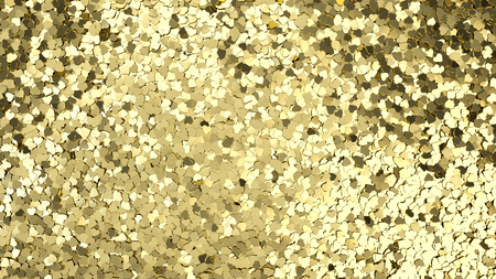 Golden hearts background. Valentines day. 3D rendering illustration.の写真素材