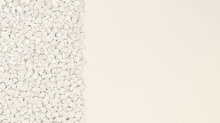 White hearts background. Valentines day. 3D rendering illustration.の写真素材