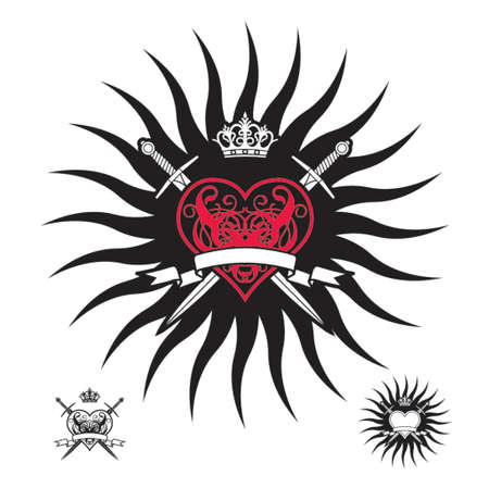 dark heartのイラスト素材