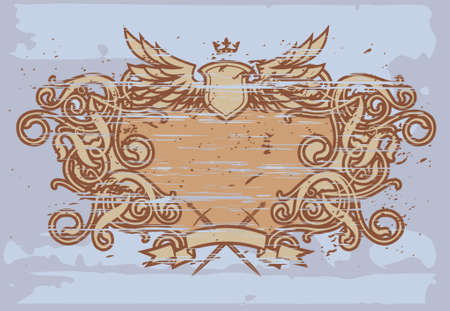 Frame Baroque V ( grunge version )のイラスト素材