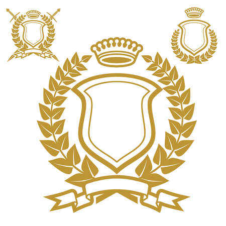 Coat Of Arms With Garlandのイラスト素材
