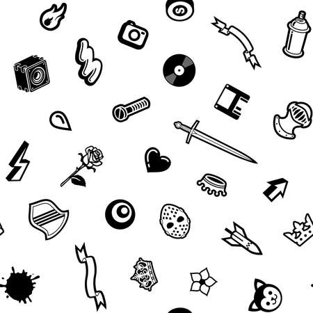 Seamless White Patternのイラスト素材