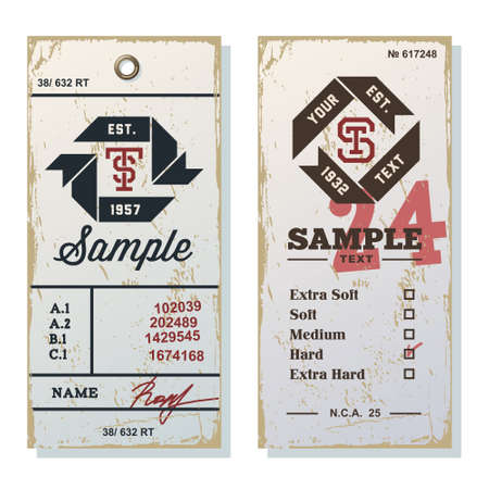 grunge vintage retro label with tapeのイラスト素材