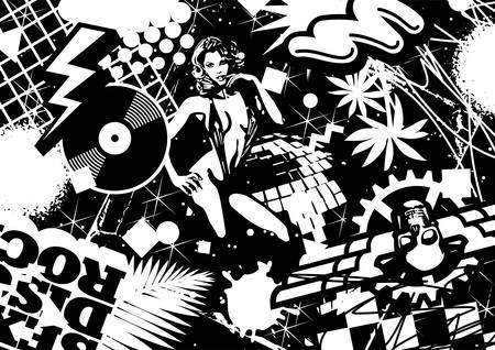 Sex, Disco, Rockのイラスト素材