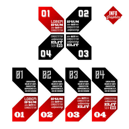geometric infographics on white backgroundのイラスト素材