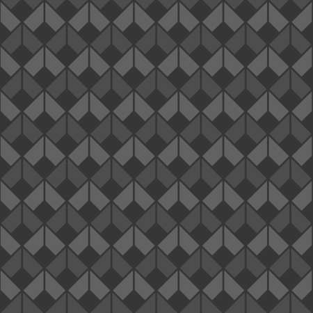 seamless monochrome vintage retro background with cubeのイラスト素材
