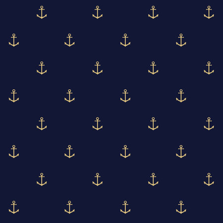 vector hipster pattern seamless background with anchorのイラスト素材