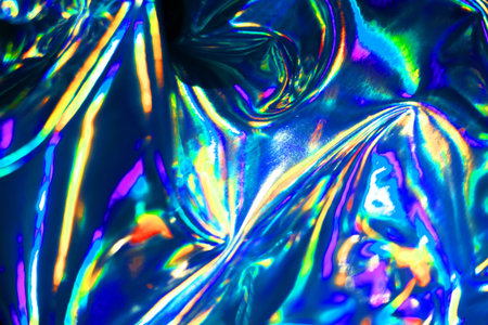 Holographic iridescent abstract blurred surface. Holographic gradient background.