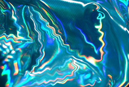 Holographic iridescent abstract blurred surface. Holographic gradient background.