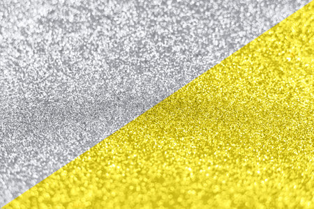 Bright sparkle yellow and gray background. Holiday and festive concept. New year, Christmas, Wedding Day, Birthdayの写真素材
