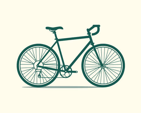 Vector illustration of a touring bicycle made in flat style. Vector bike icon.のイラスト素材
