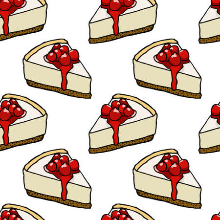Desserts seamless patternのイラスト素材