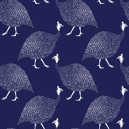 Guinea fowls pattern