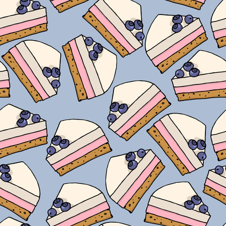 Desserts seamless pattern