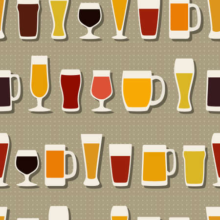 Beer glasses patternのイラスト素材
