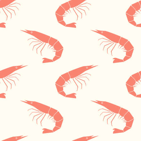 Shrimps seamless patternのイラスト素材