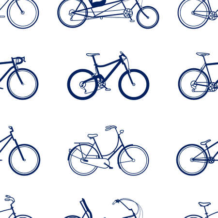 Bicycles seamless patternの写真素材