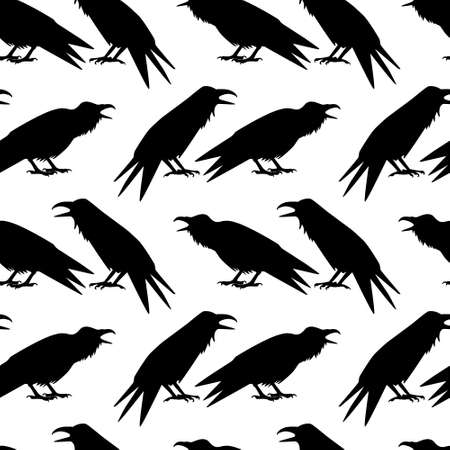 Ravens seamless patternのイラスト素材