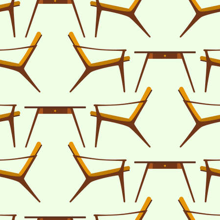 Furniture seamless patternのイラスト素材