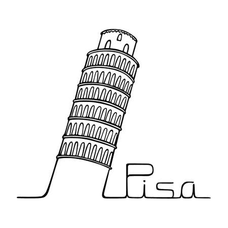 Pisa city posterのイラスト素材