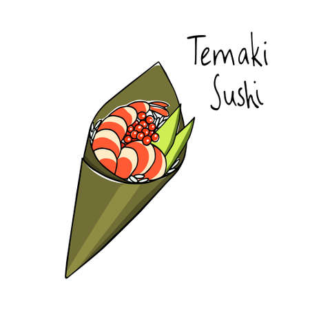Hand drawn sushiのイラスト素材