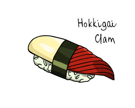 Hand drawn sushiのイラスト素材