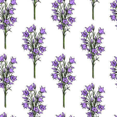 Hand drawn wildflower patternのイラスト素材