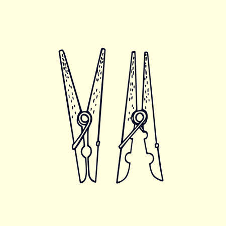 Hand drawn laundry graphicのイラスト素材