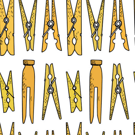 Clothespins seamless patternのイラスト素材