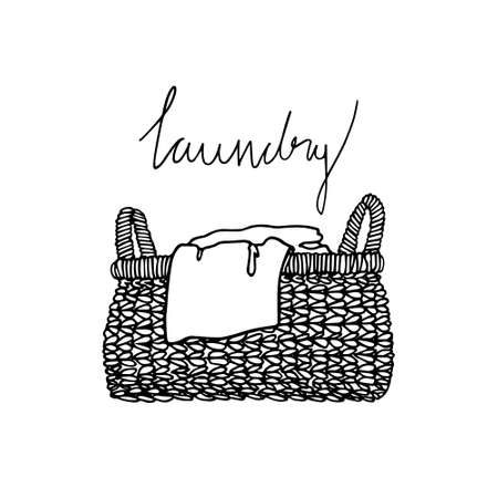 Laundry basket illustrationのイラスト素材