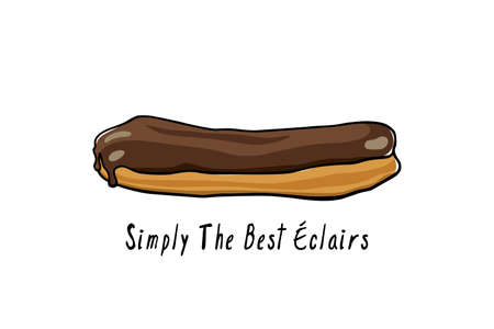 Hand drawn eclairのイラスト素材