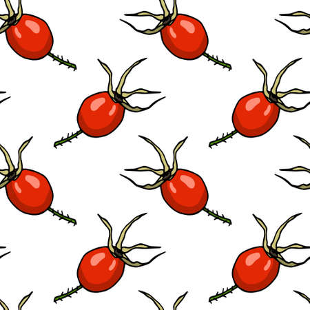 Dog rose patternのイラスト素材