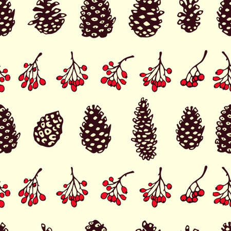 Christmas floral patternのイラスト素材