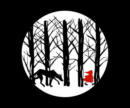 Red Riding Hood illustrationのイラスト素材