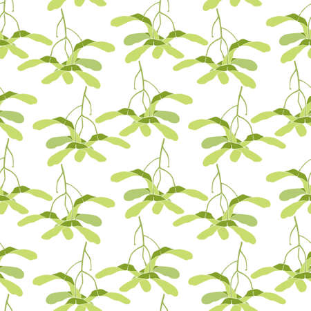 Hand drawn maple pattern.のイラスト素材