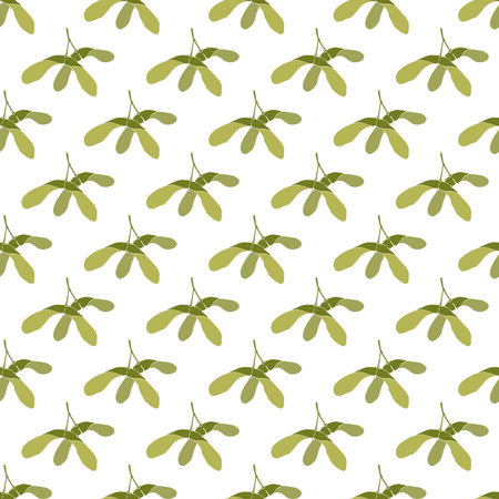 Hand drawn maple pattern