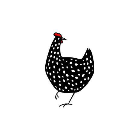 Hand drawn speckled henのイラスト素材