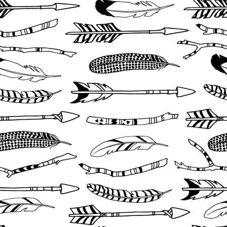 Hand drawn tribal patternのイラスト素材