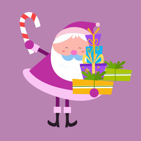 Cute santa claus character collectionのイラスト素材