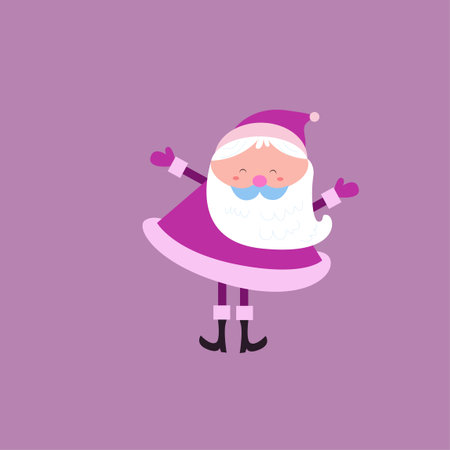 Cute santa claus character collectionのイラスト素材